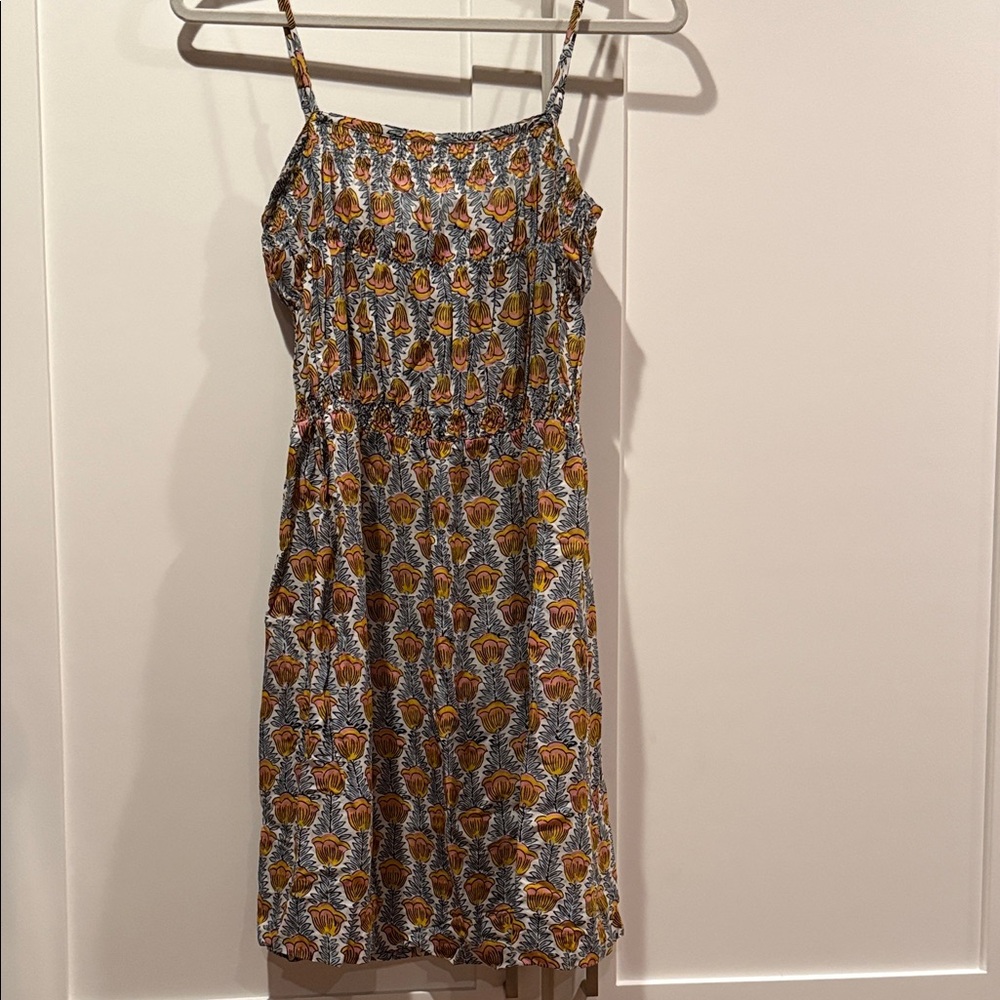 Natalie Martin Blue and Orange Mini Dress